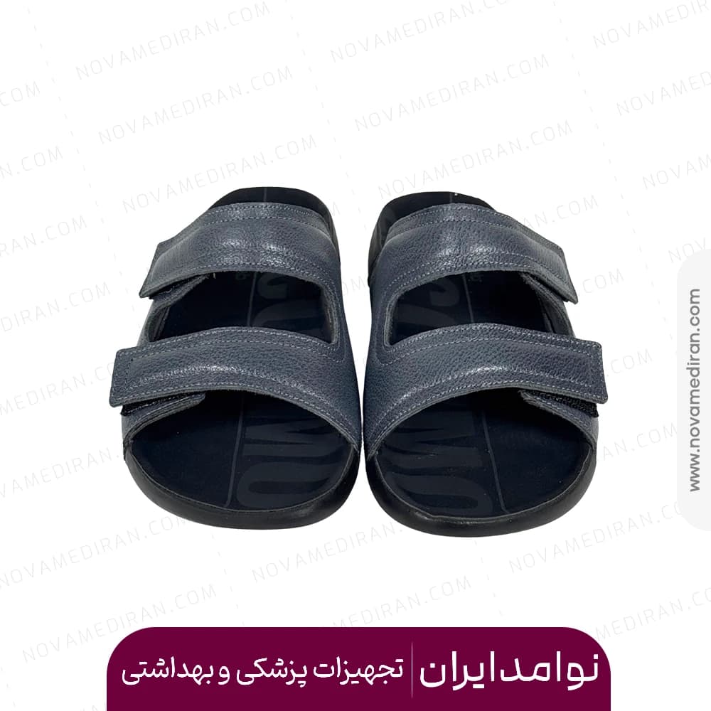 صندل مردانه طبی برند پاتکان طب کد ۲۷۱ رنگ سورمهای — تصویر ۳