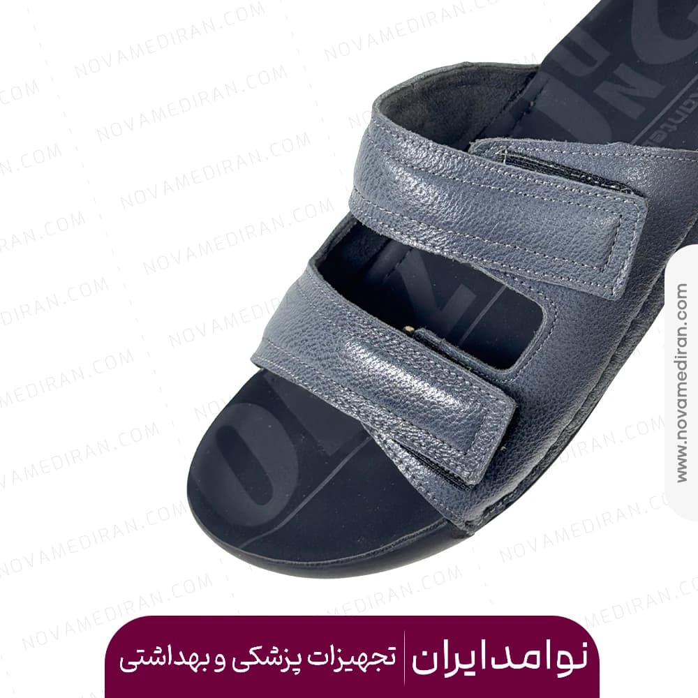 صندل مردانه طبی برند پاتکان طب کد ۲۷۱ رنگ سورمهای — تصویر ۵