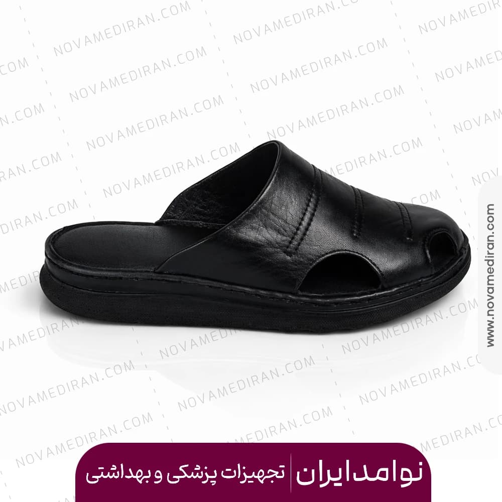صندل زنانه طبی برند پاتکان طب کد ۹۲۲ رنگ مشکی