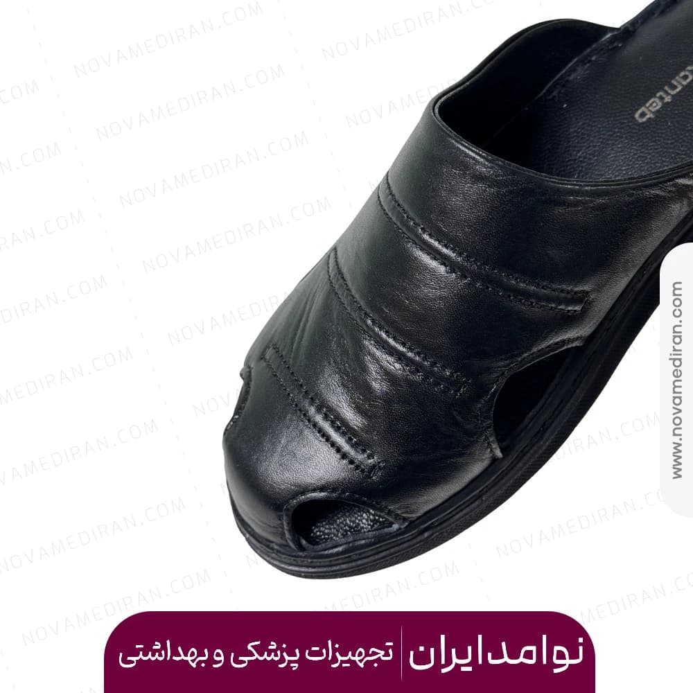صندل زنانه طبی برند پاتکان طب کد ۹۲۲ رنگ مشکی — تصویر ۵