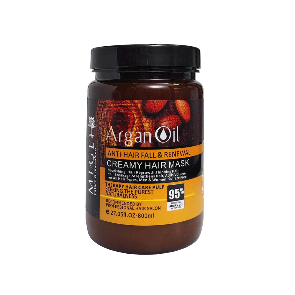 ماسک مو کرمی روغن آرگان میگ MIGE Argan Oil And Renewal Creamy Hair Mask