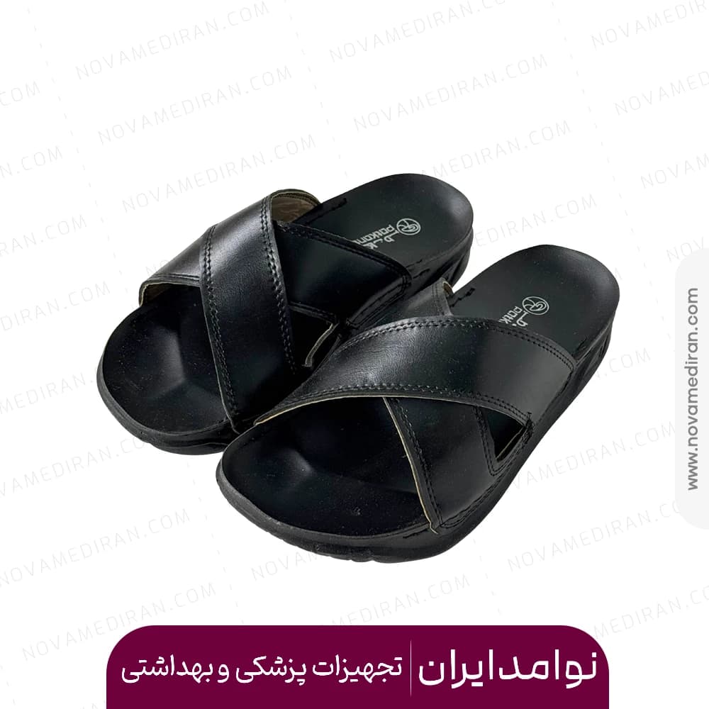 صندل مردانه طبی برند پاتکان طب کد ۲۰۳ رنگ مشکی — تصویر ۲