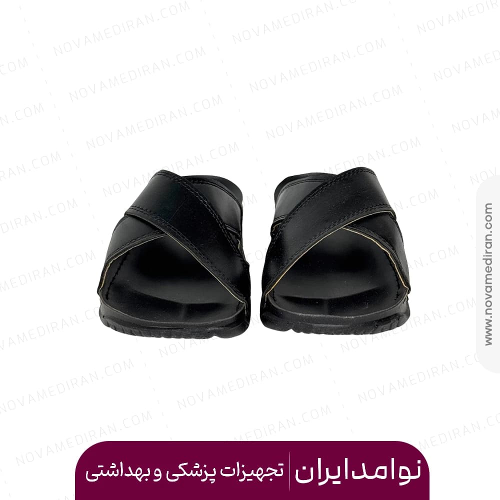 صندل مردانه طبی برند پاتکان طب کد ۲۰۳ رنگ مشکی — تصویر ۳