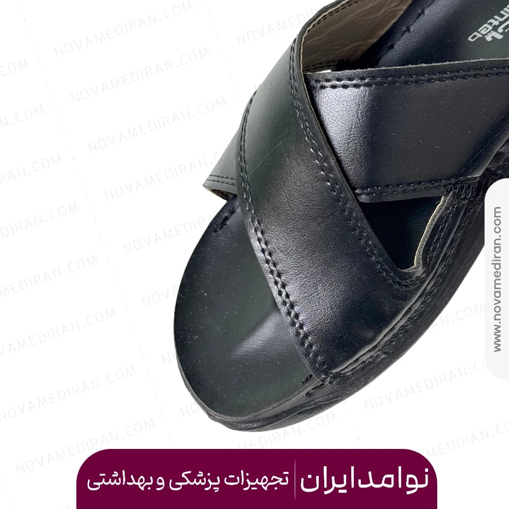 صندل مردانه طبی برند پاتکان طب کد ۲۰۳ رنگ مشکی — تصویر ۵