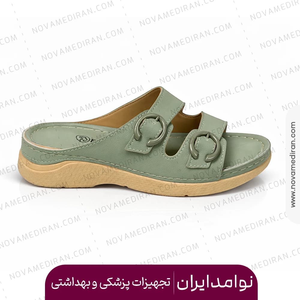 صندل زنانه طبی برند پاتکان طب کد ۹۷۴ رنگ سبز