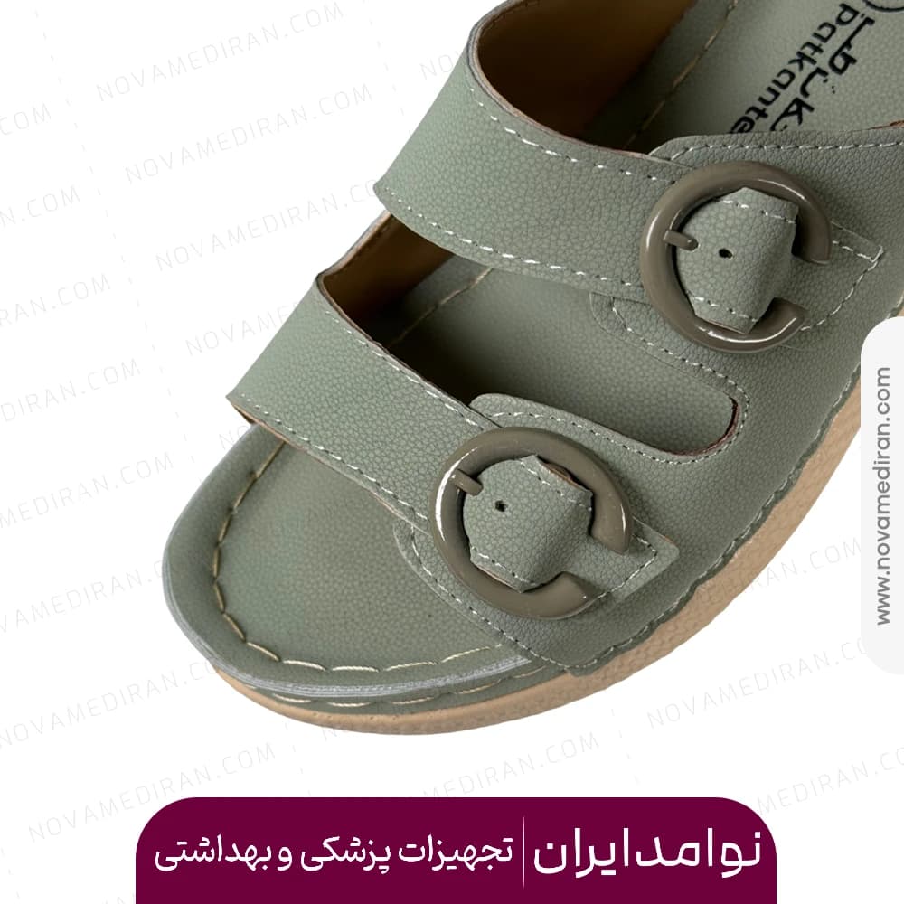 صندل زنانه طبی برند پاتکان طب کد ۹۷۴ رنگ سبز — تصویر ۵