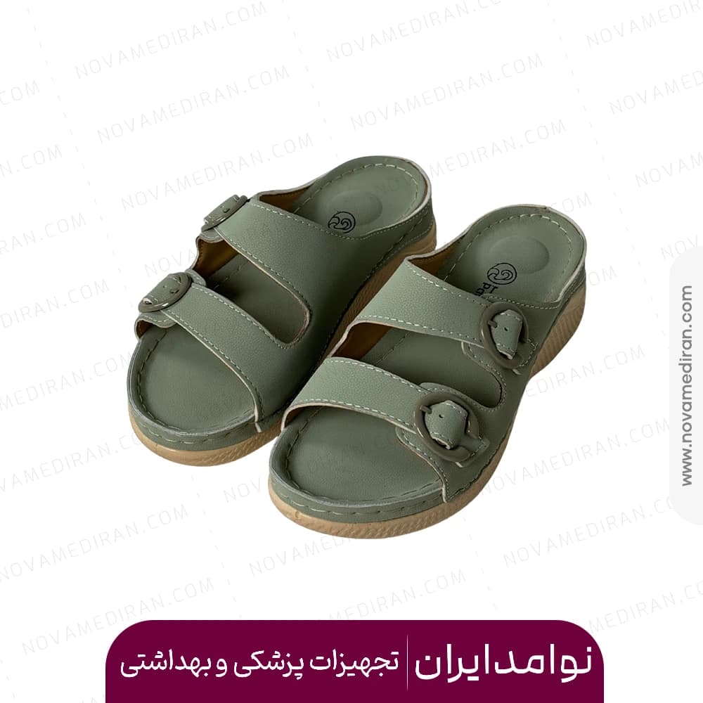 صندل زنانه طبی برند پاتکان طب کد ۹۷۴ رنگ سبز — تصویر ۲
