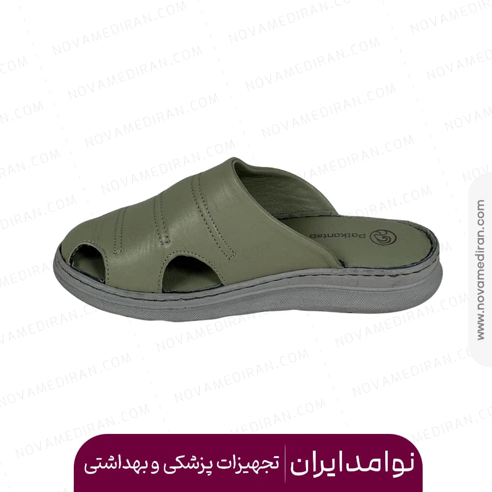 صندل زنانه طبی برند پاتکان طب کد ۹۲۲ رنگ زیتونی — تصویر ۴
