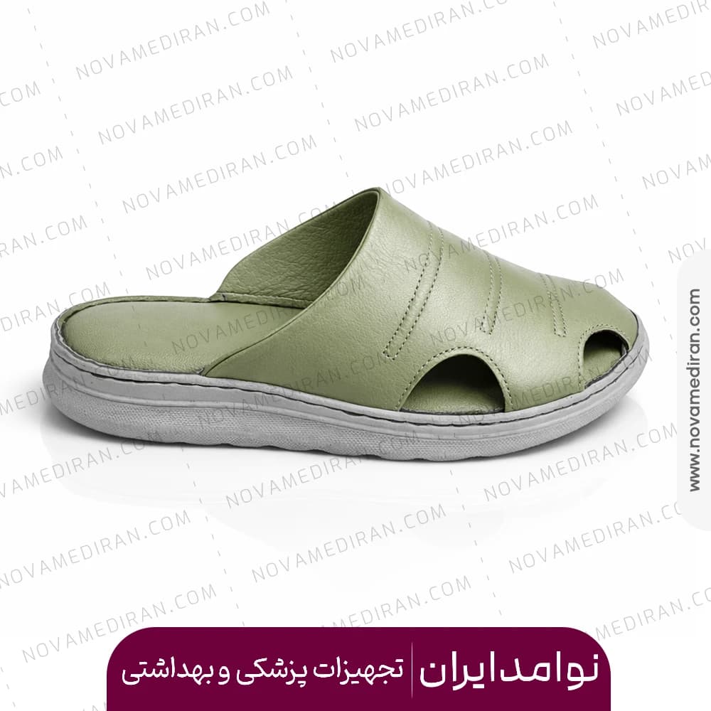 صندل زنانه طبی برند پاتکان طب کد ۹۲۲ رنگ زیتونی