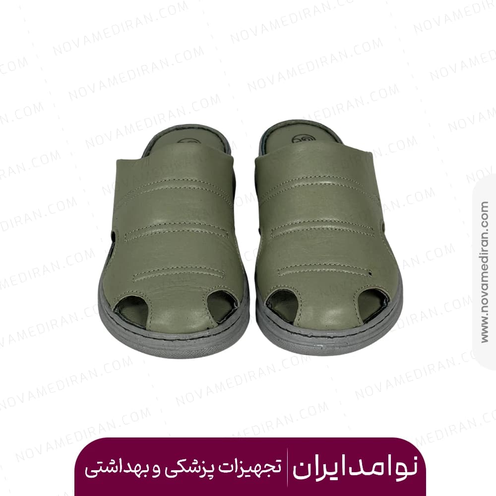 صندل زنانه طبی برند پاتکان طب کد ۹۲۲ رنگ زیتونی — تصویر ۳