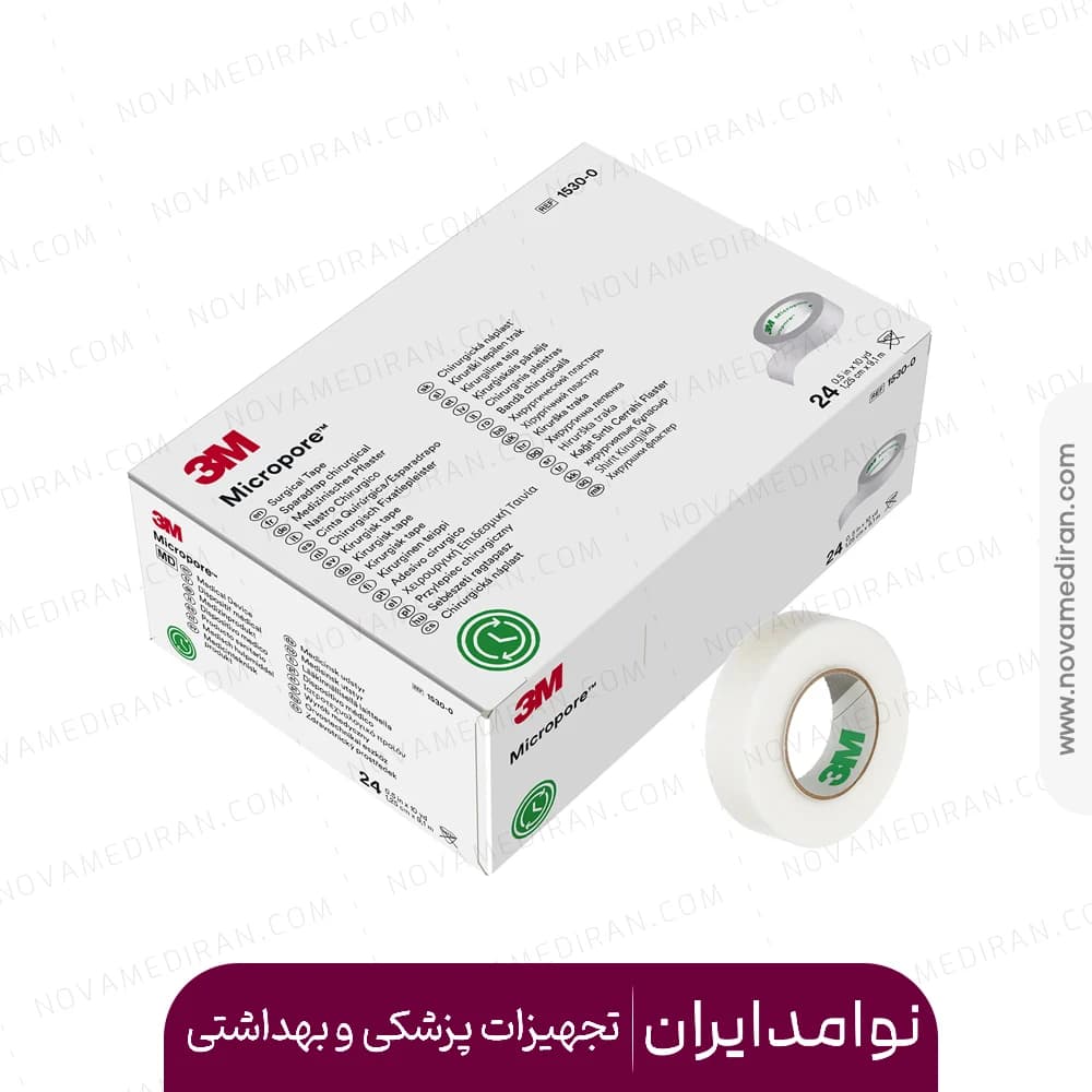 چسب ضد حساسیت ۲.۵ سانت ۳M مدل میکروپور — تصویر ۳