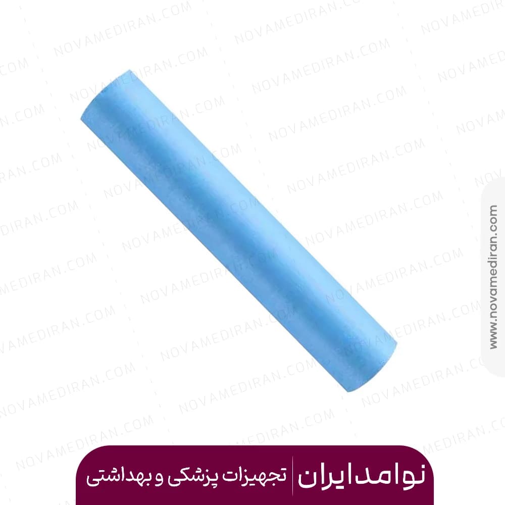 رول ملحفه یکبار مصرف آبی 18 متری عرض 60 سانت 17 گرم