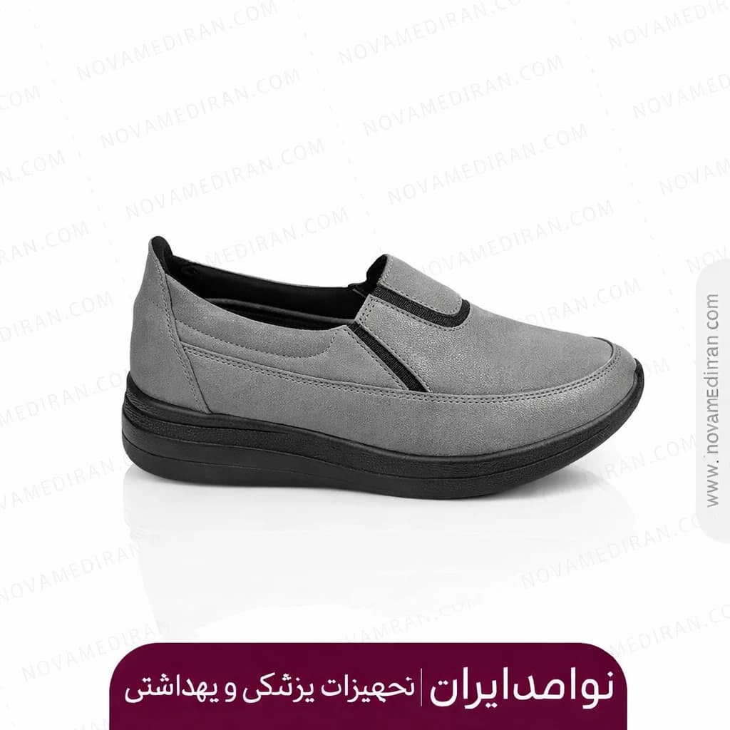 کفش طبی زنانه پاتکان طب کد 815 رنگ طوسی