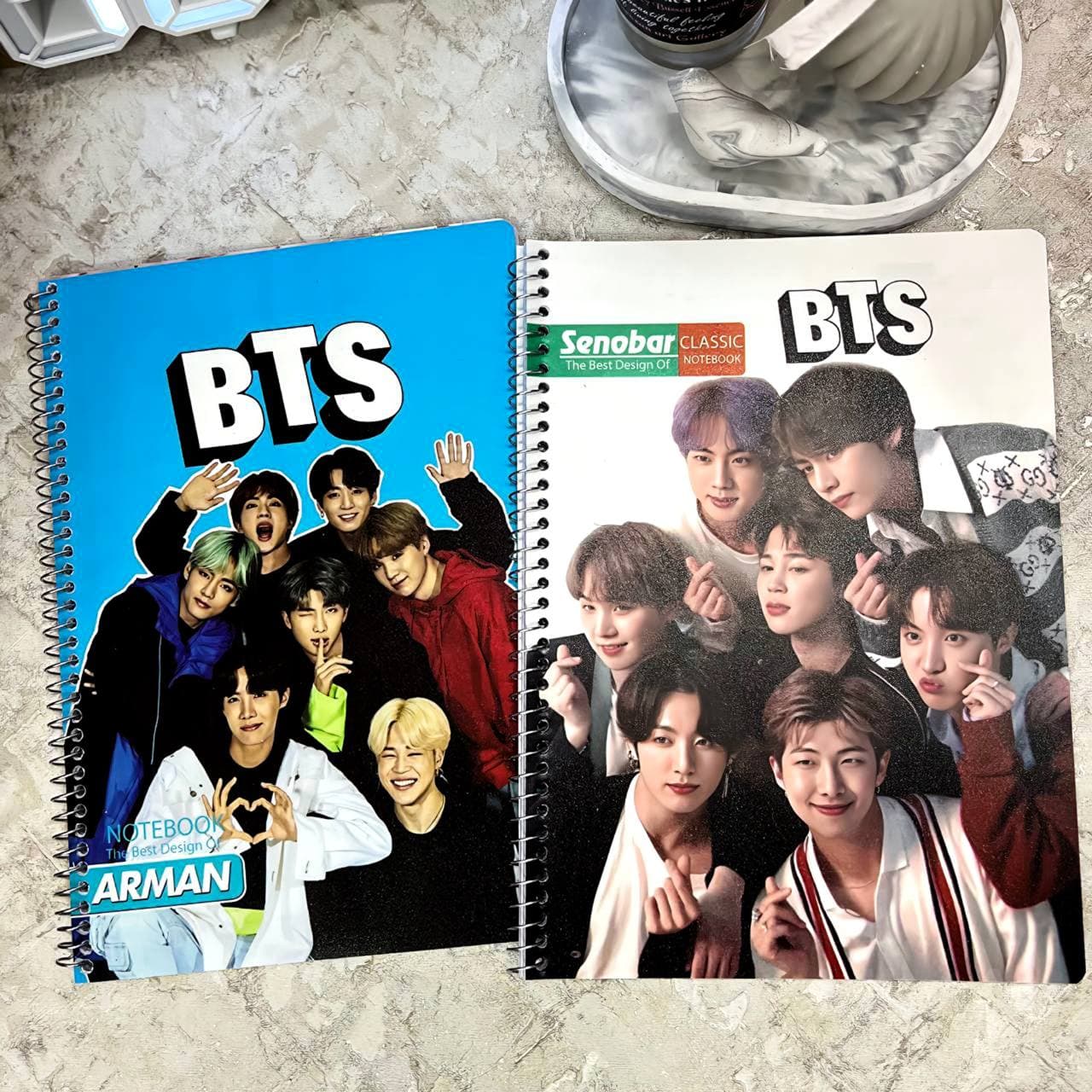 دفتر زبان دو خط ۵۰ برگ طرح بی تی اس BTS