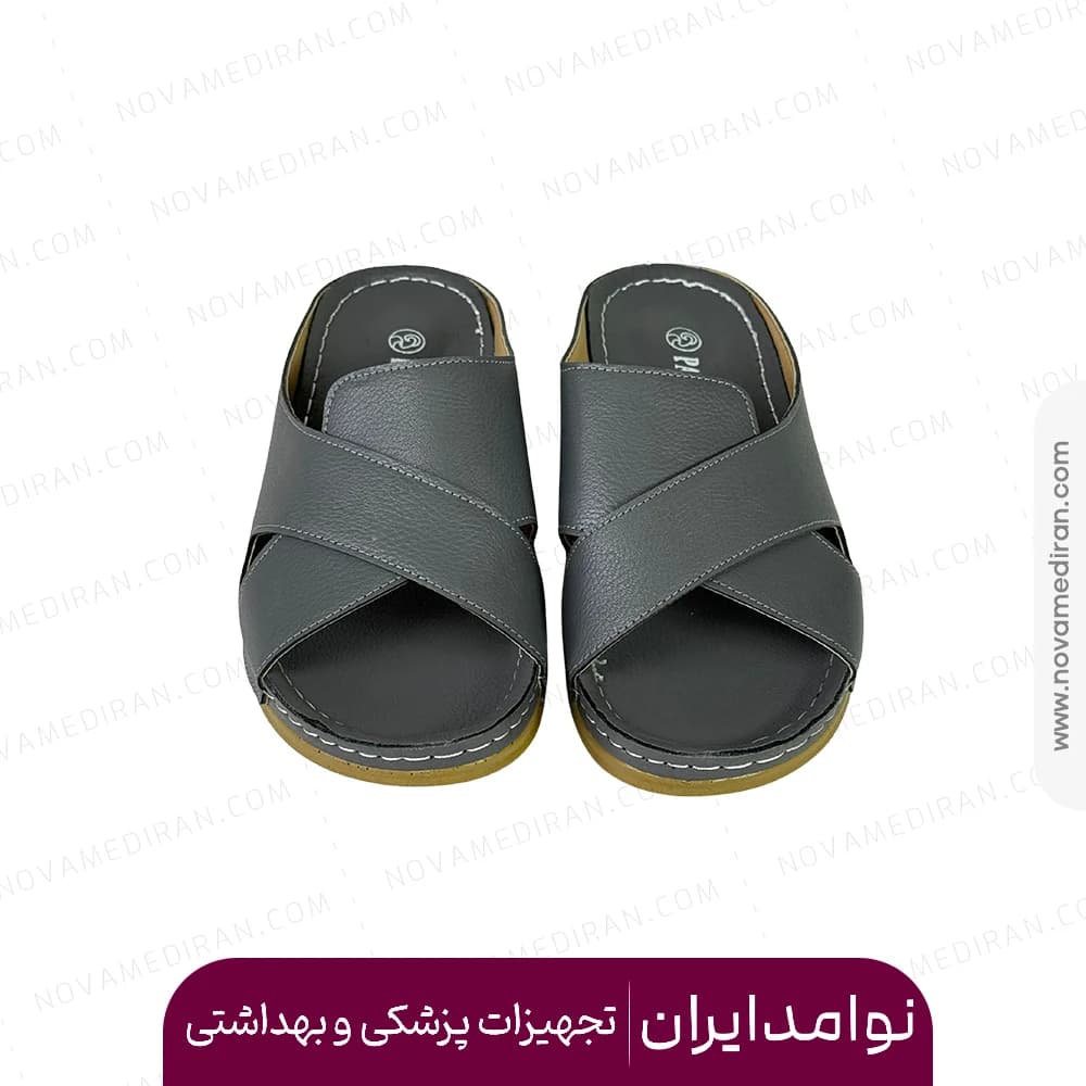 صندل طبی زنانه پاتکان طب کد ۹۱۲ رنگ طوسی — تصویر ۳