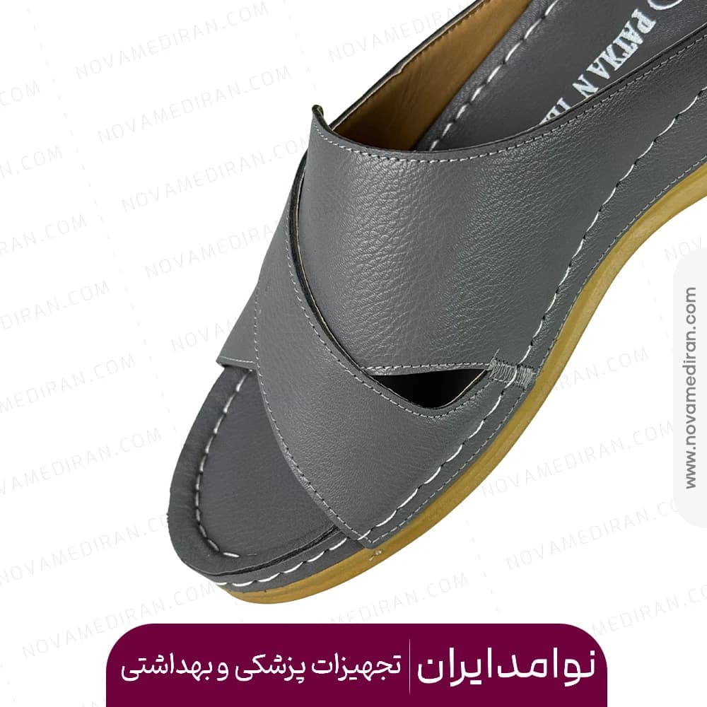 صندل طبی زنانه پاتکان طب کد ۹۱۲ رنگ طوسی — تصویر ۶