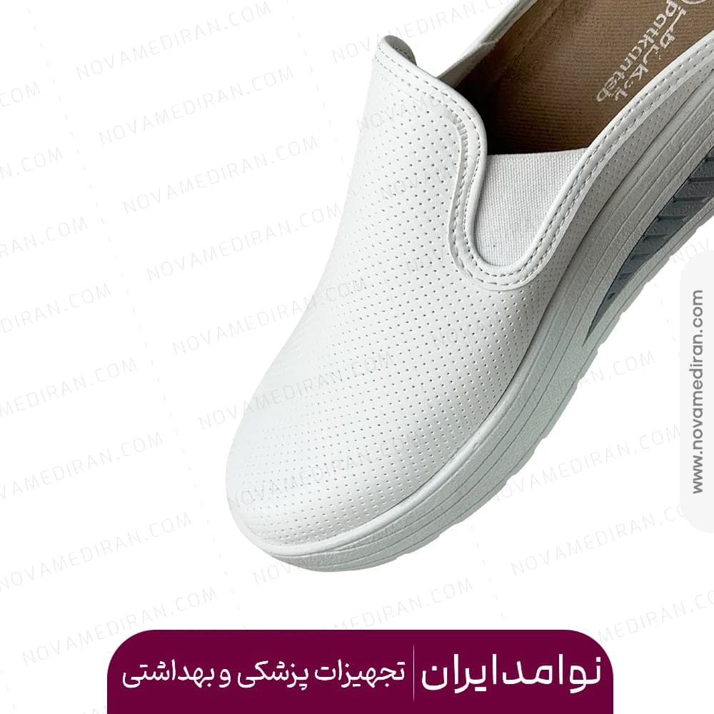 صندل طبی زنانه جلوبسته پاتکان طب کد ۶۳۹ سفید — تصویر ۶