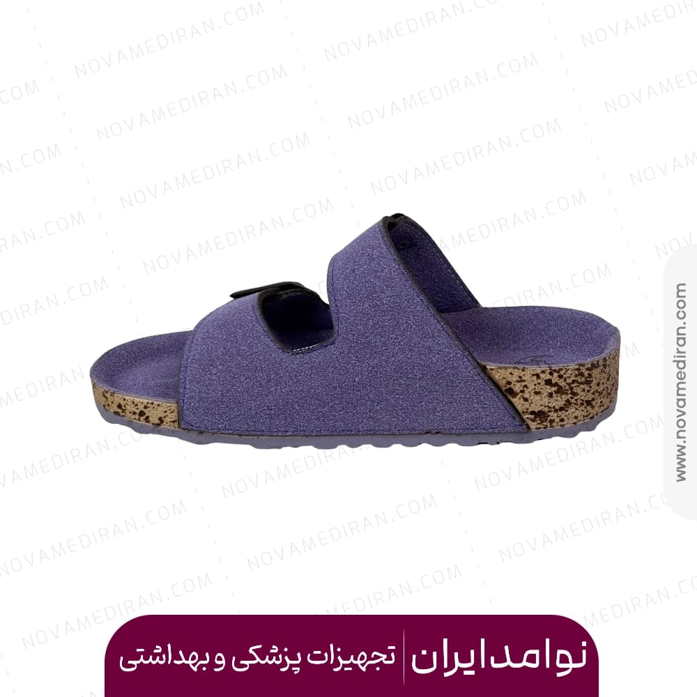 صندل طبی زنانه پاتکان طب مدل Rudo Flex رنگ یاسی — تصویر ۶