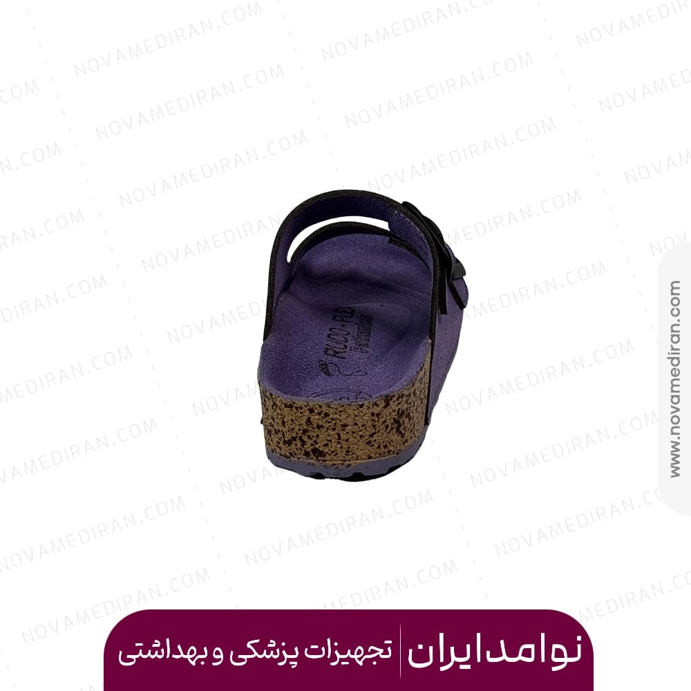 صندل طبی زنانه پاتکان طب مدل Rudo Flex رنگ یاسی — تصویر ۴