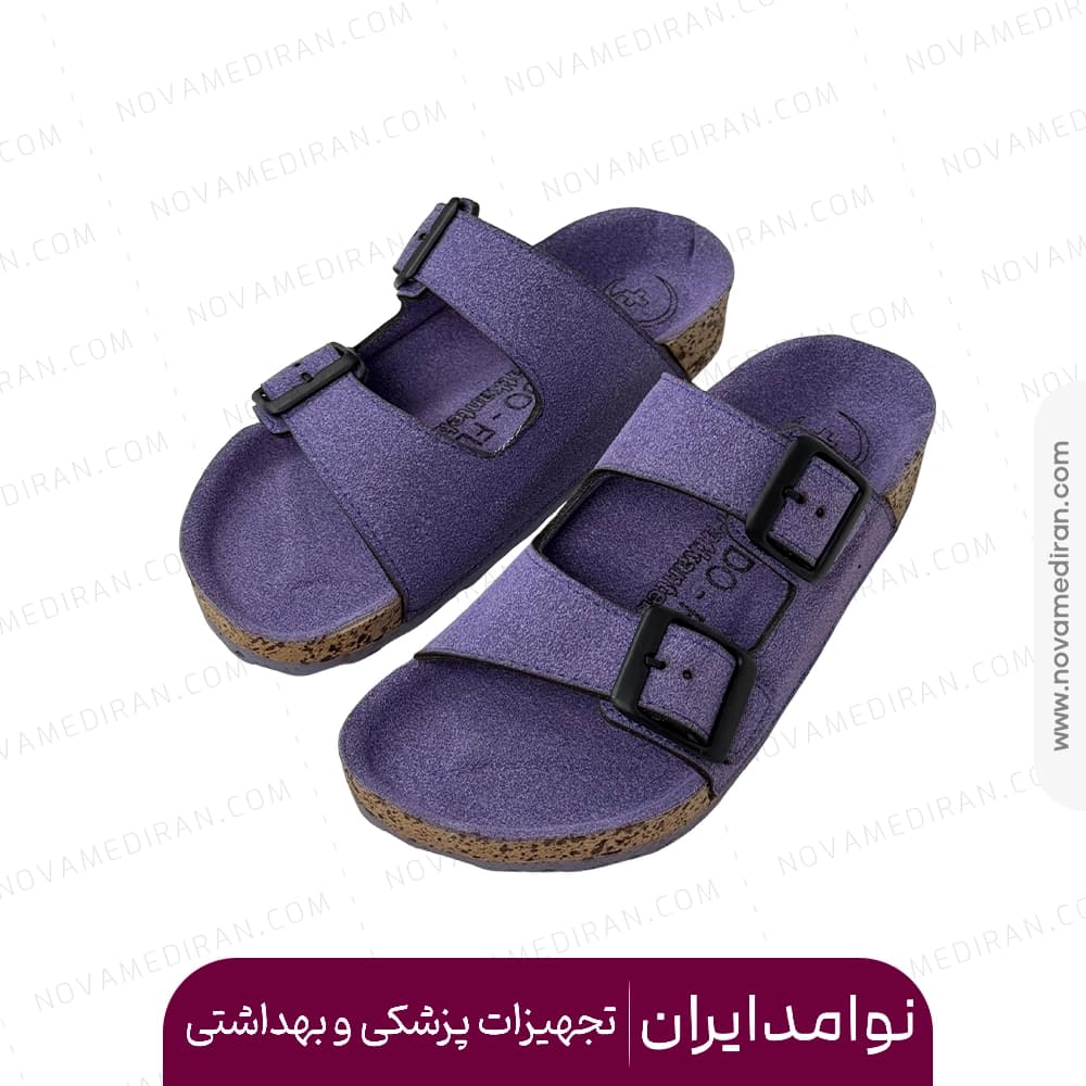 صندل طبی زنانه پاتکان طب مدل Rudo Flex رنگ یاسی — تصویر ۲