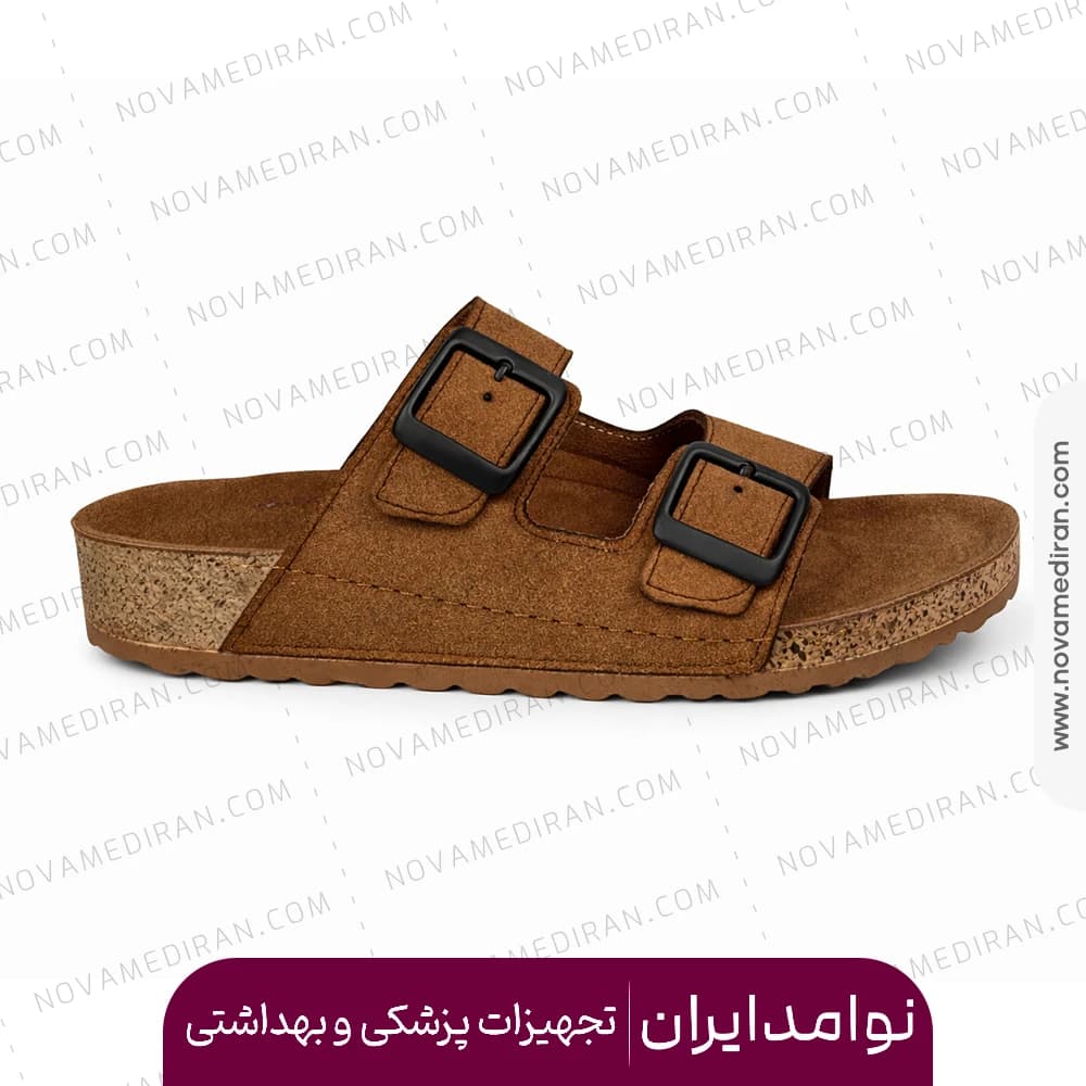 صندل طبی زنانه پاتکان طب مدل Rudo Flex رنگ عسلی