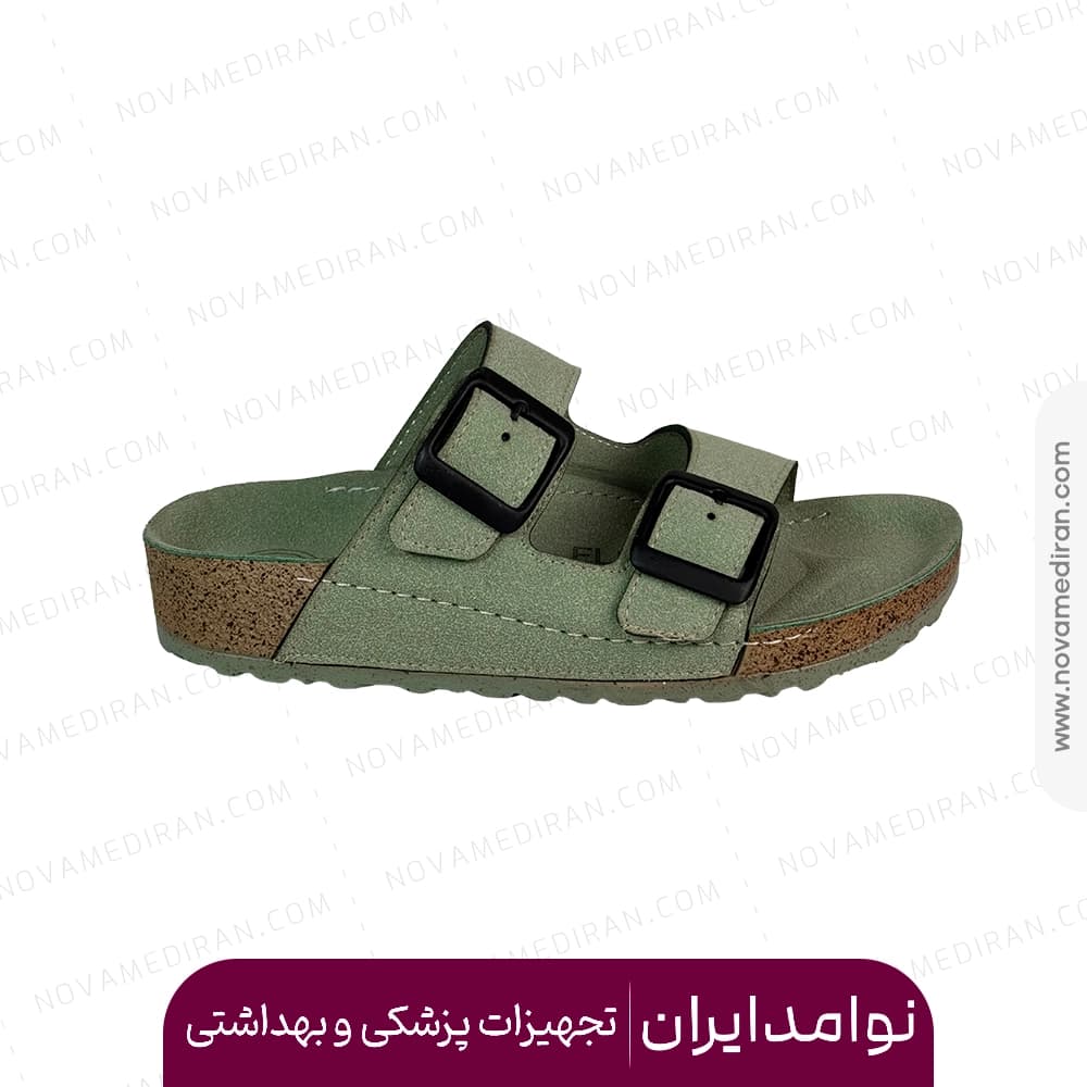 صندل طبی زنانه پاتکان طب مدل Rudo Flex رنگ سبز — تصویر ۵