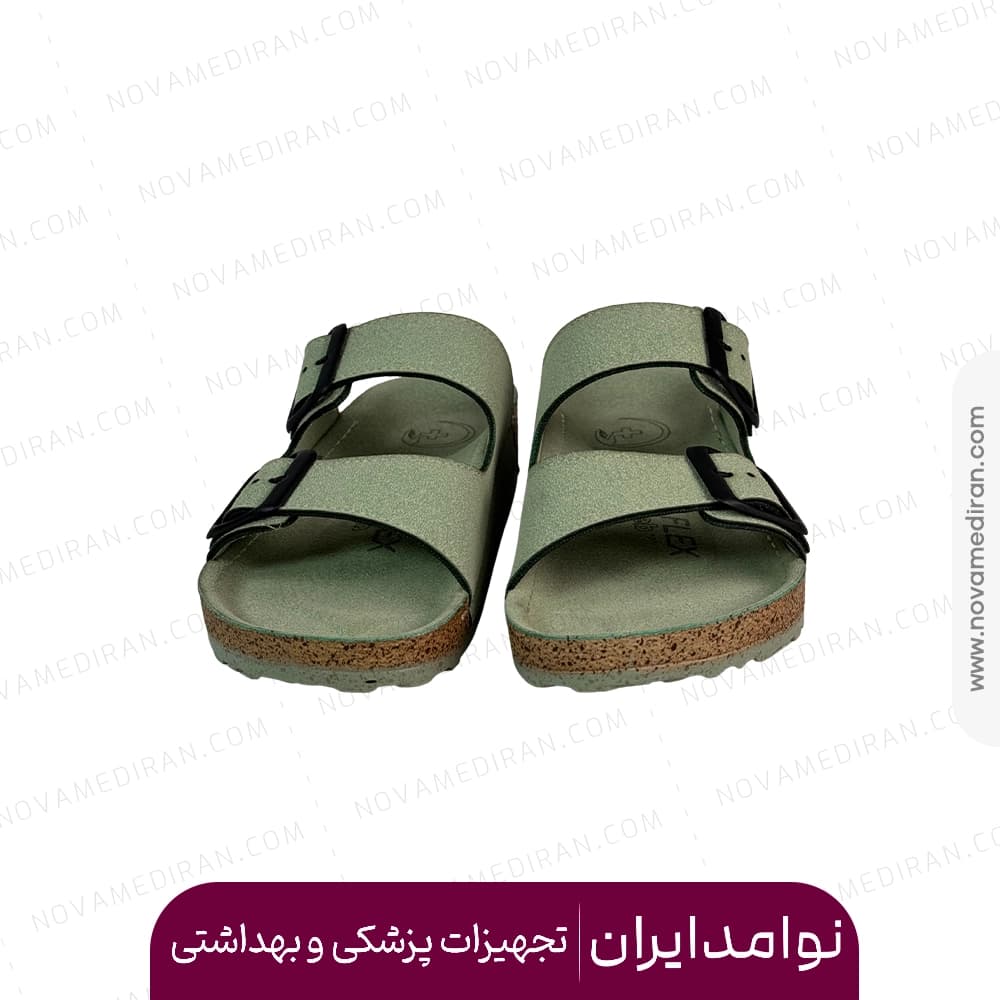 صندل طبی زنانه پاتکان طب مدل Rudo Flex رنگ سبز — تصویر ۳