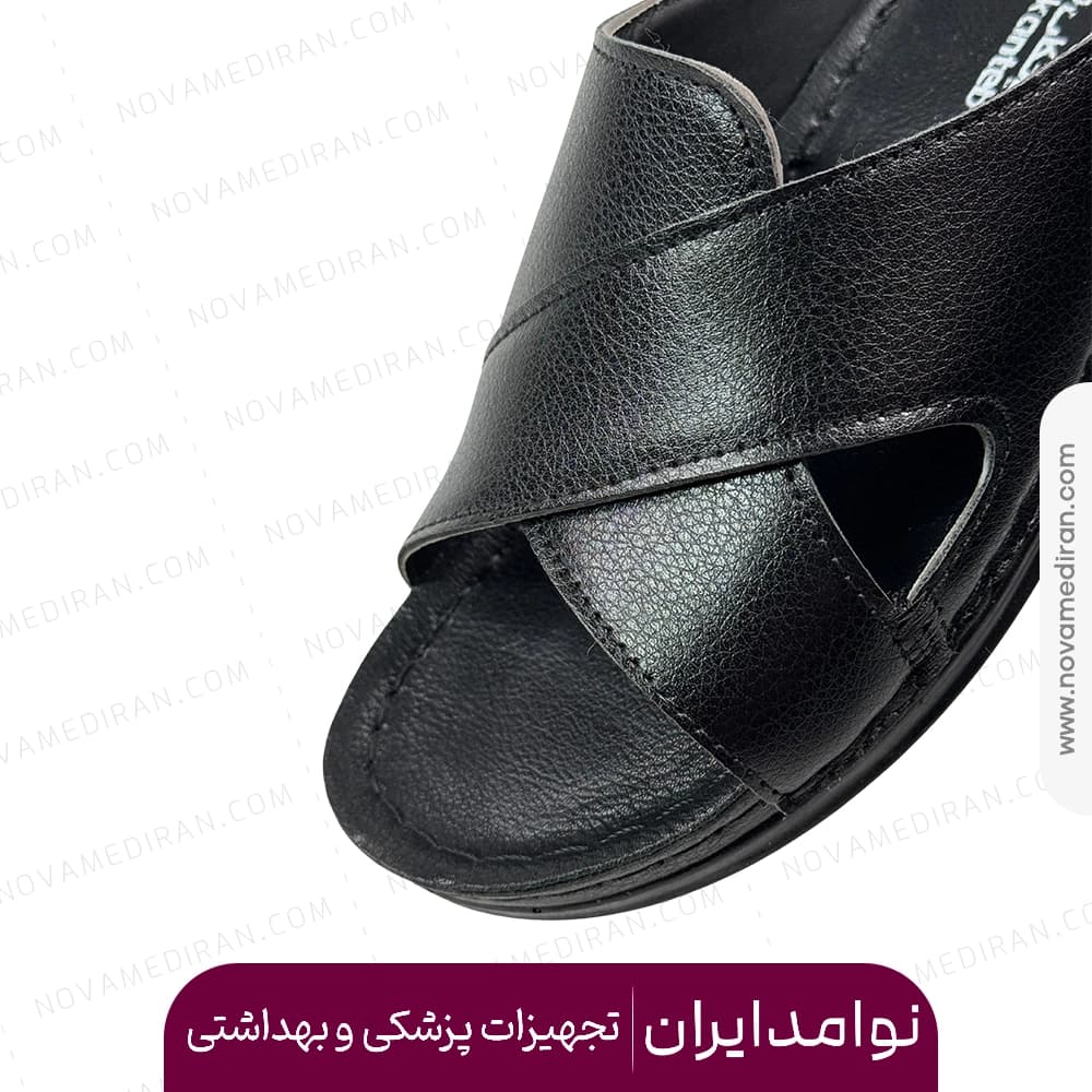 صندل طبی زنانه پاتکان طب کد ۹۱۲ رنگ مشکی — تصویر ۵