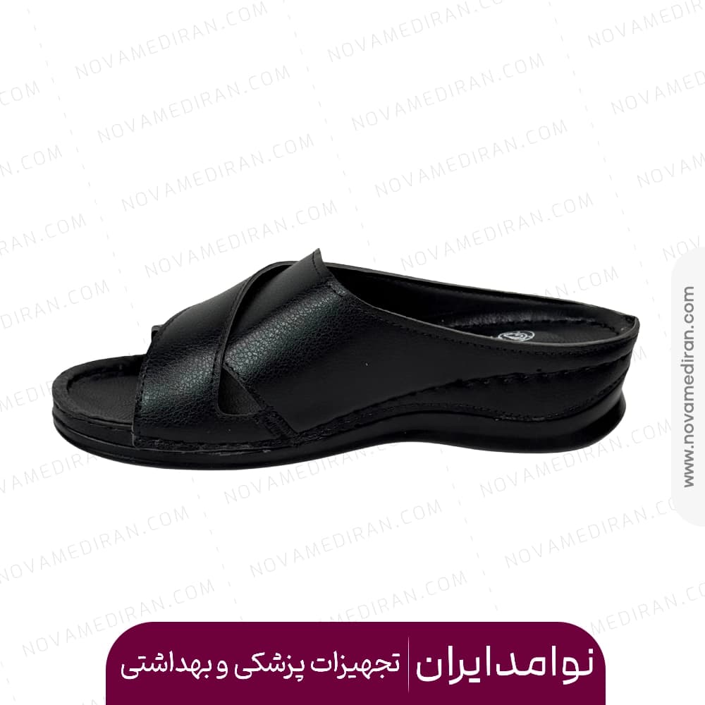 صندل طبی زنانه پاتکان طب کد ۹۱۲ رنگ مشکی — تصویر ۷