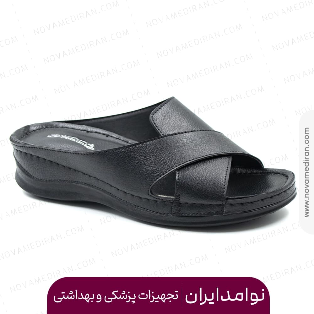 صندل طبی زنانه پاتکان طب کد ۹۱۲ رنگ مشکی — تصویر ۶