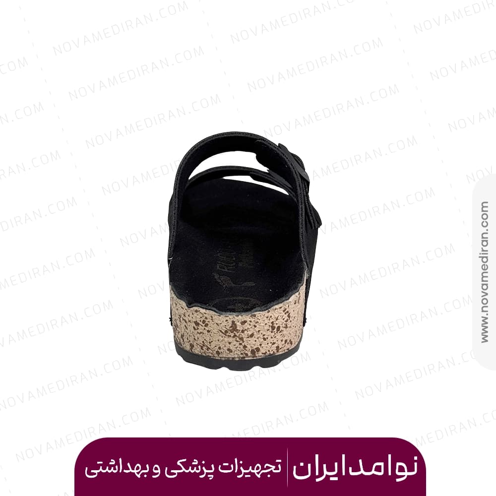 صندل طبی زنانه پاتکان طب مدل Rudo Flex رنگ مشکی — تصویر ۵
