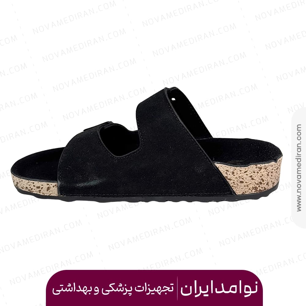 صندل طبی زنانه پاتکان طب مدل Rudo Flex رنگ مشکی — تصویر ۶