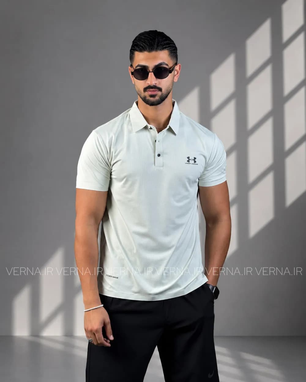 تیشرت ورزشی مردانه 3 دکمه UNDER ARMOUR