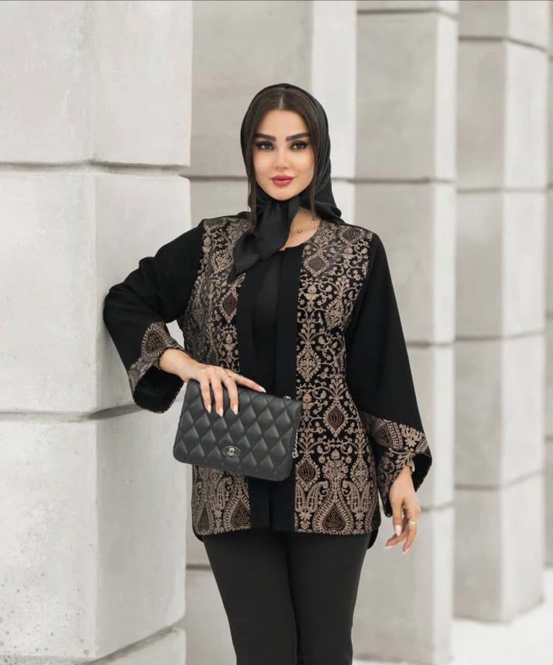 مانتو کرپ مرویجت اندونزی مخمل هندی مدل خورشید |کد:1136