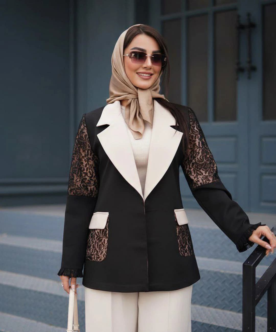 کت خرجکار گیپور یقه انگلیسی مازراتی مدل مهدین |کد:1111 — تصویر ۳