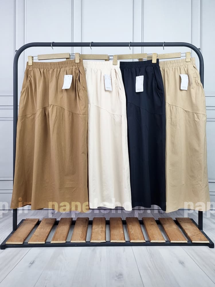 دامن جیب کراس کمرکش ساده