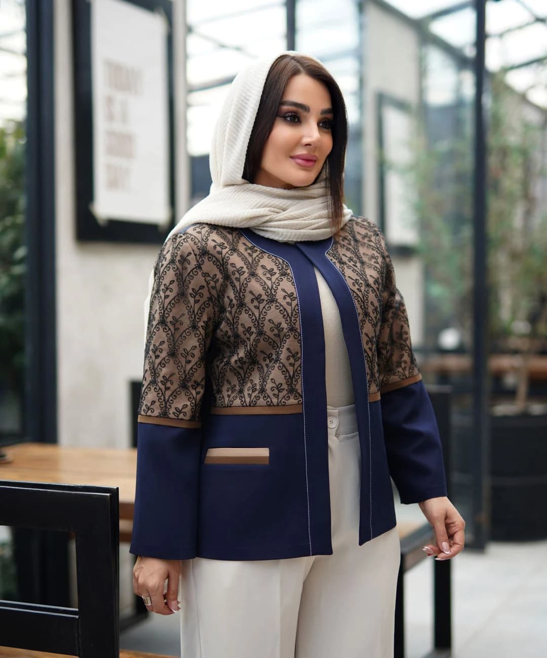 کت یقه گرد مازراتی نخ توئیست مدل مصی |کد:1079 — تصویر ۳