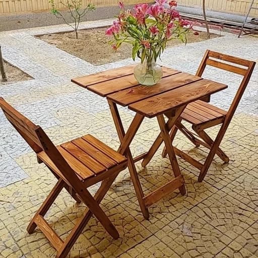 میز و صندلی تاشو مربعی فیلبندشاپ مدل 825812