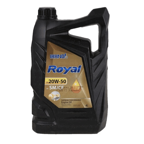 روغن موتور ایرانول رویال 20W50 SM حجم 4 لیتر