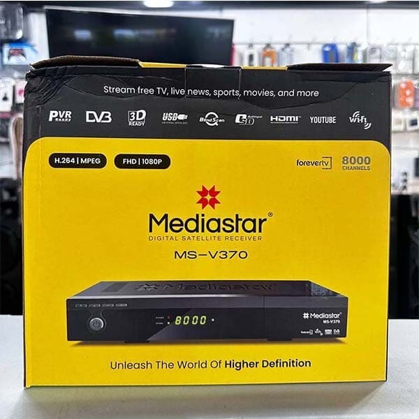 گیرنده فول اچ دی مدیا استار V370(دارای دانگل وای فای)