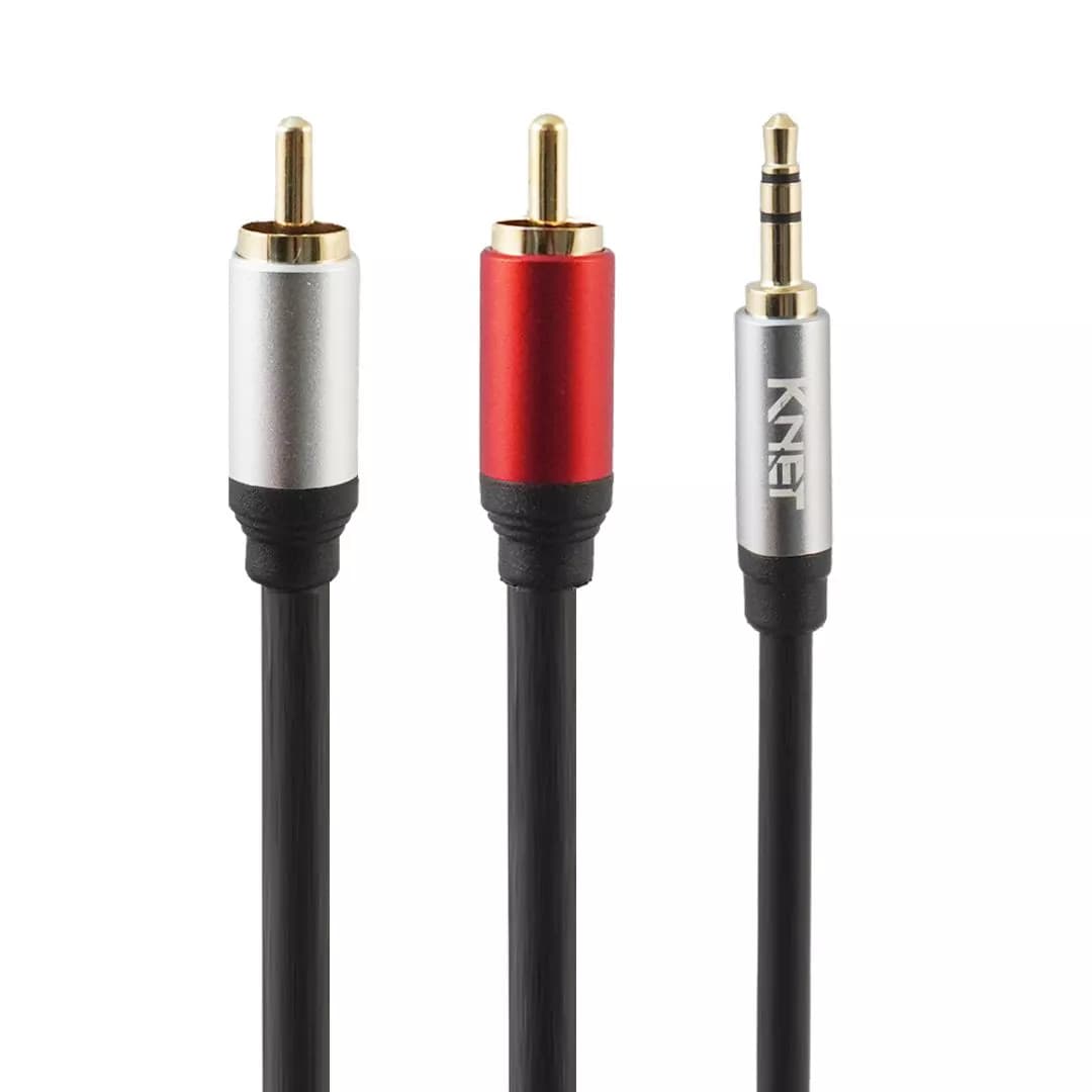 کابل 1 به 2 صدا کی نت K-C136 جک 3.5 به RCA نری — تصویر ۲