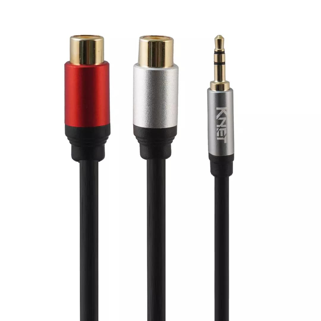 کابل 1 به 2 صدا کی نت K-C135 جک 3.5 به RCA ماده — تصویر ۳