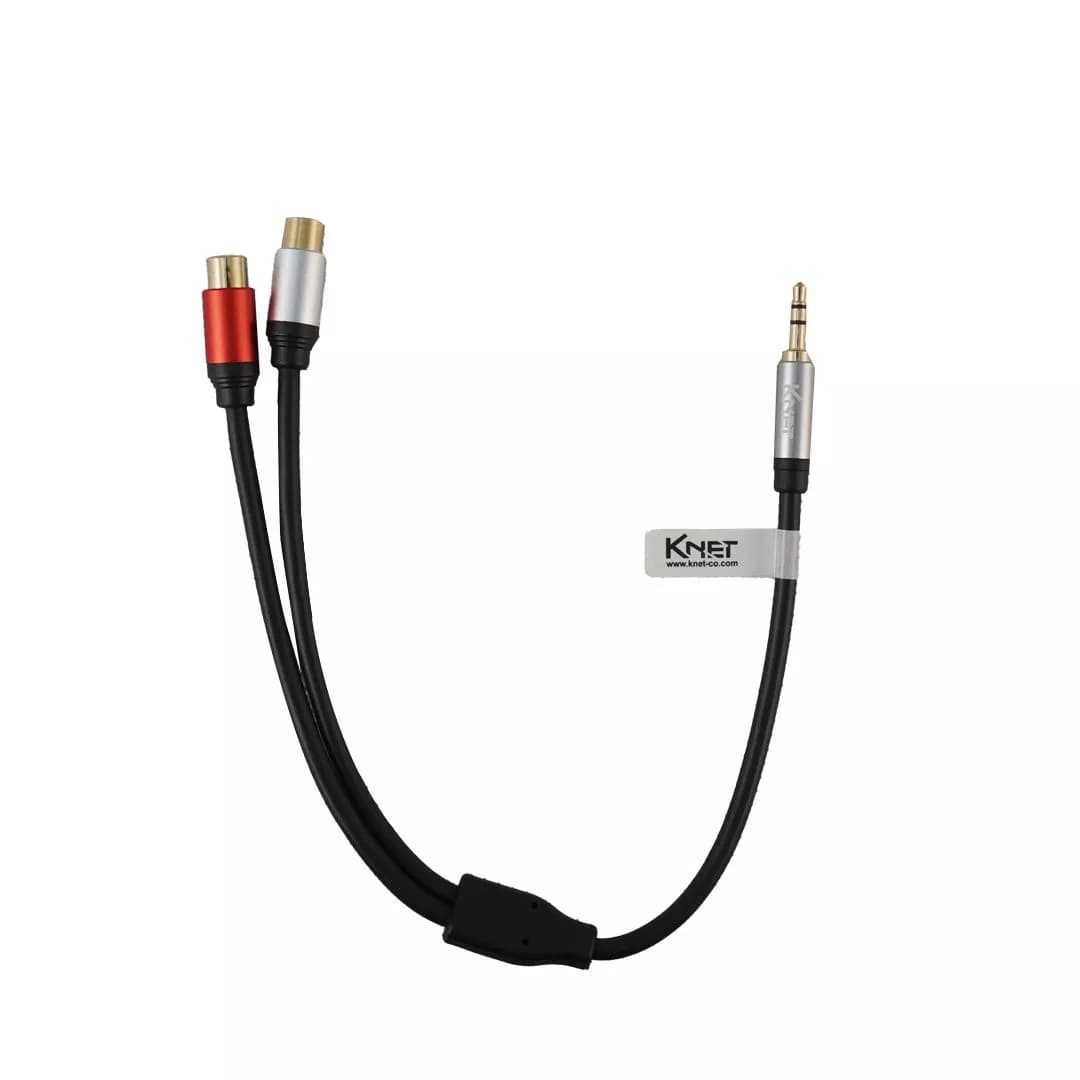 کابل 1 به 2 صدا کی نت K-C135 جک 3.5 به RCA ماده — تصویر ۲
