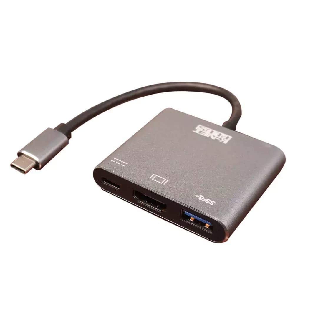 تبدیل Type C به HDMI و USB 3.0 کی نت پلاس KP-S1