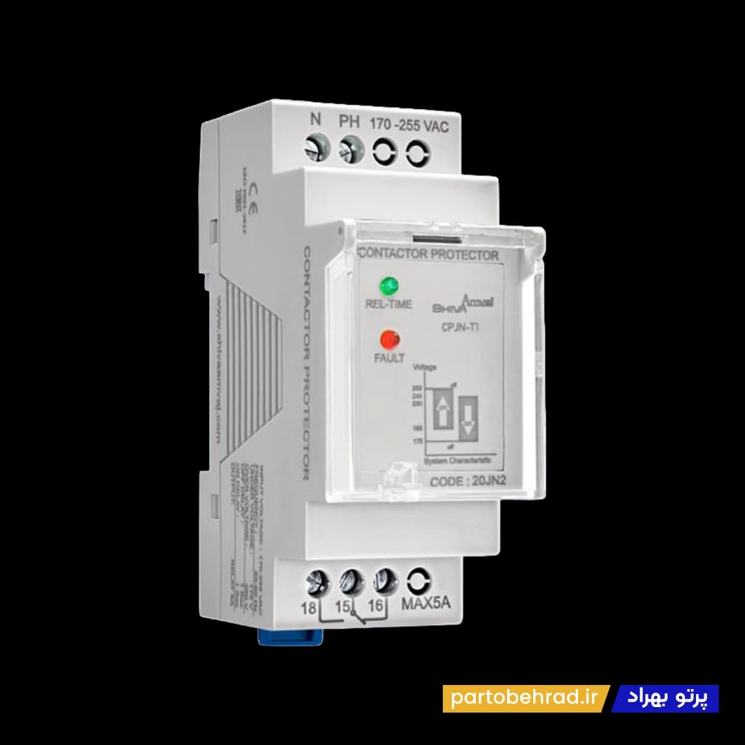 محافظ کنتاکتور 180S کنترل فاز تک فاز سری N شیوا امواج مدل CPJN-T180 — تصویر ۲