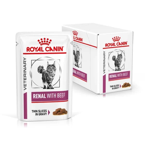 پوچ گربه رویال کنین Renal Beef وزن 85 گرم — تصویر ۴
