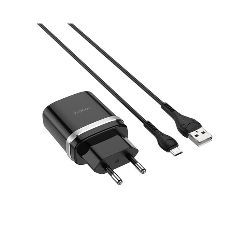 شارژر موبایل هوکو Hoco C12Q با کابل Micro USB