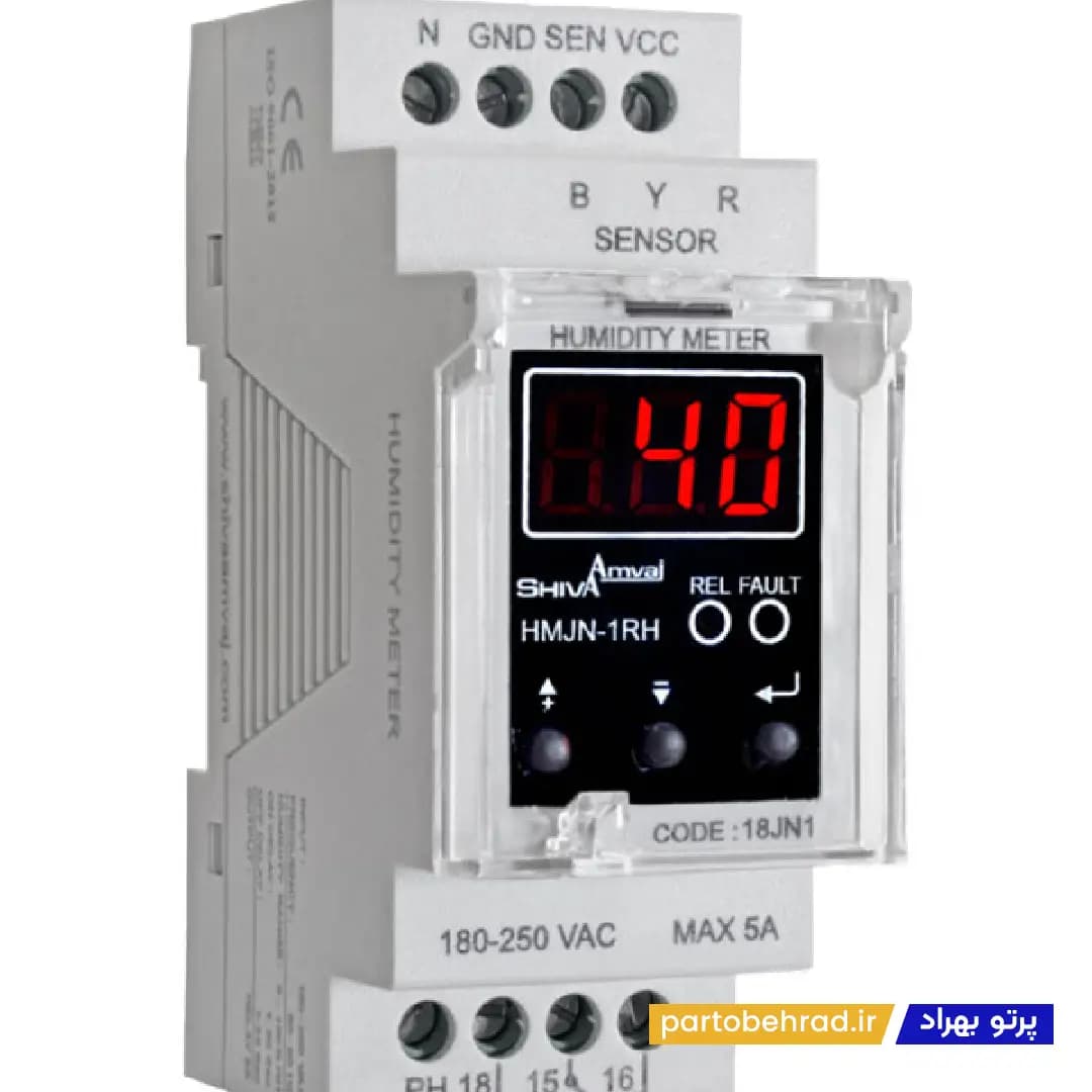رطوبت سنج با سنسور سری N شیوا امواج مدل HMJN-1RH