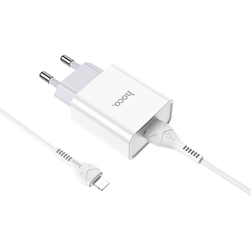 شارژر دیواری موبایل هوکو Hoco C81A با کابل lightning