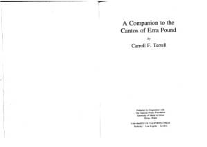 دانلود کتاب A Companion to The Cantos of Ezra Pound: Vol. I (Cantos 1-71)
